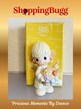 Precious Moments A Basketful Of Blessings 116267 Porcelain Figurine (SB1598)